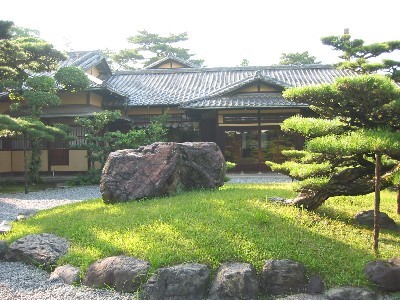 A tea arbor and Japanese garden