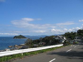 海沿いの道（さぬき市北山）