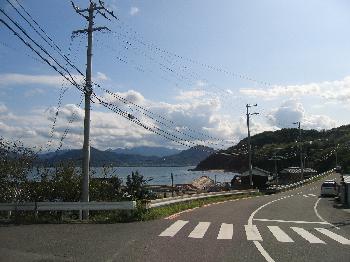 海沿いの道（さぬき市北山）